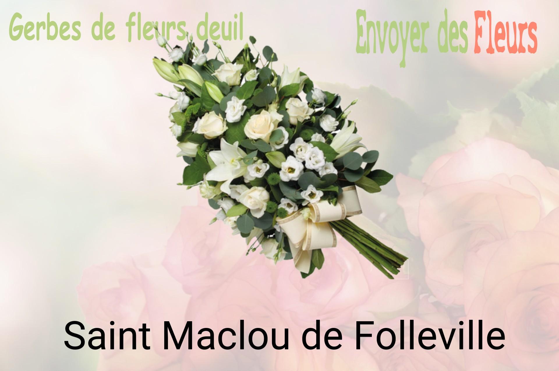 Gerbe de fleurs de deuil livrée à Saint-Maclou-de-Folleville